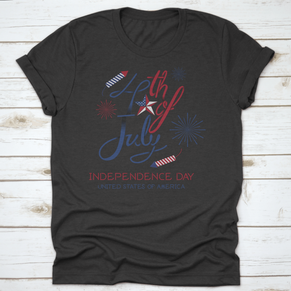 4Th Of July Independence Day Lettering Design United States Of America